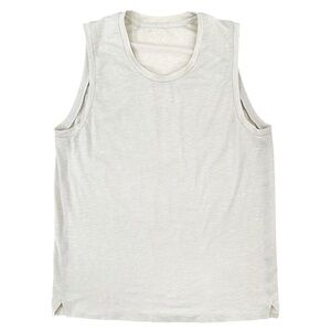 JACQUES Movement Tank - Off White Light Gray Activewear Athletic Tank Top